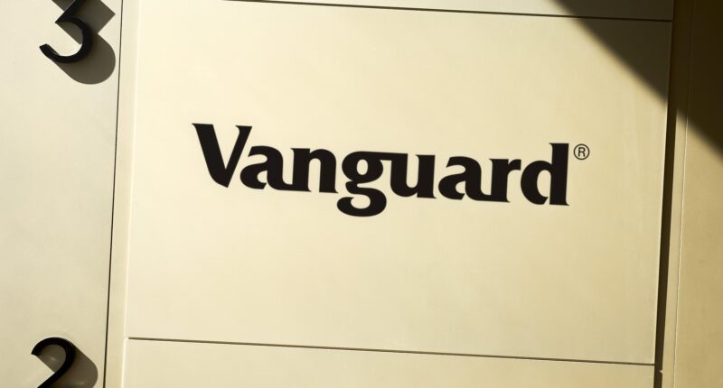 Vanguard logo on a wall
