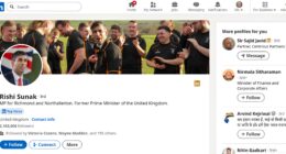 Rishi Sunak's LinkedIn profile.