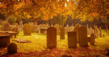 cemetery in autumn