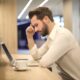 a man concentrating