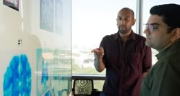 Guha Balakrishnan and Kushal Vyas. Photo credit: Jeff Fitlow/Rice University