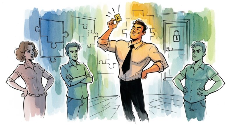 Narcissist in an escape room.