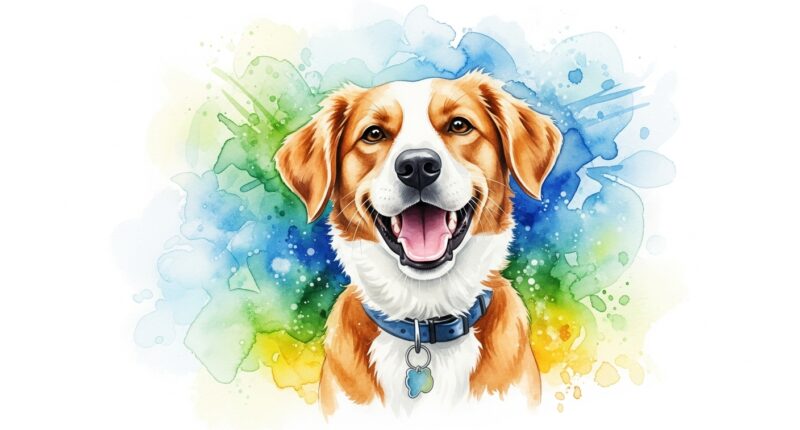 A dog without a tail.