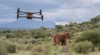 Drones and elephants.