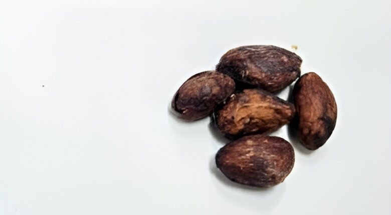 Cocoa bean shells containing theobromine and caffeine.