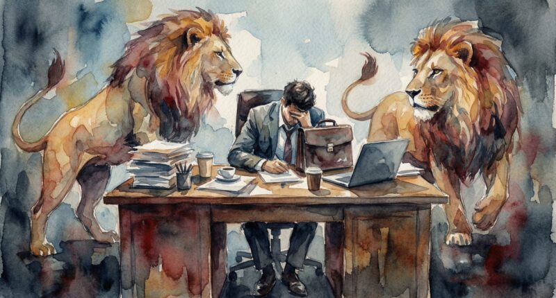 Lions at work.