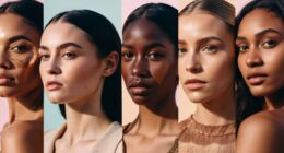 Women with different skin tones.