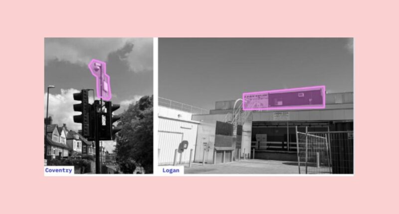 Examples of AI in the Street in different UK cities.