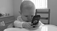 Baby on a phone.