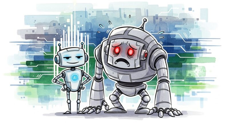 Smaller AIs vs larger AIs.