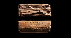 Adorant figurine from Geißenklösterle Cave.