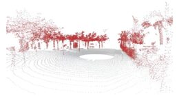 A robot “sees” its surroundings.